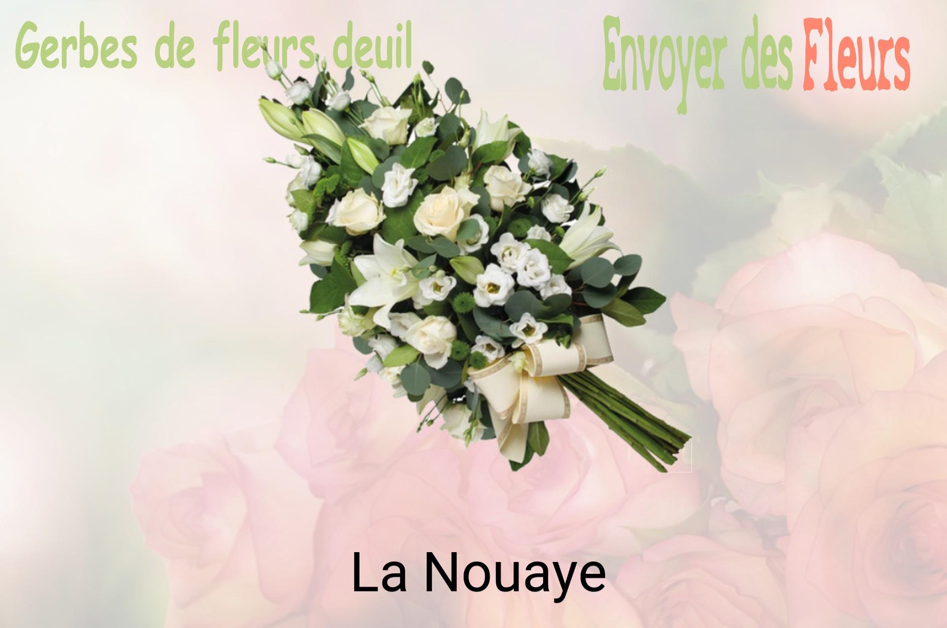 Gerbe de fleurs de deuil livrée à La Nouaye